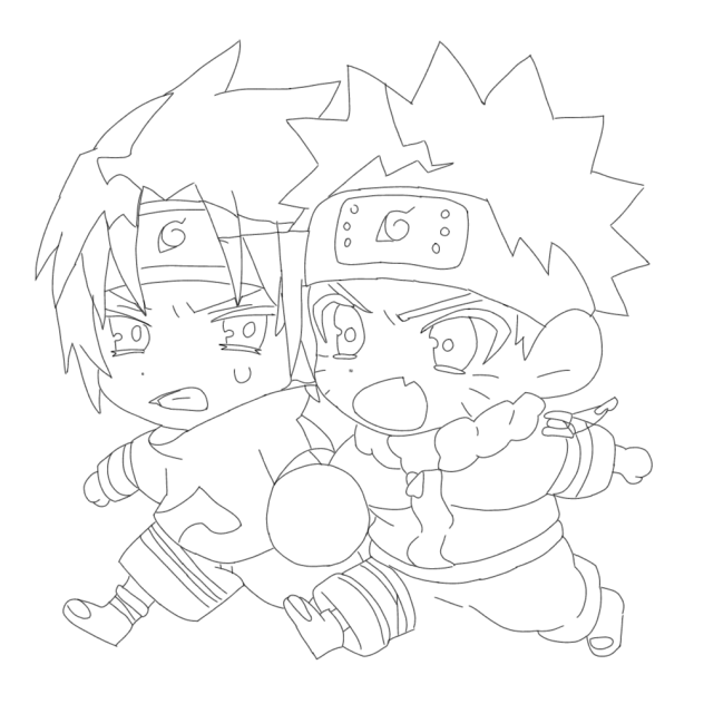 Naruto y Sasuke - ibisPaint