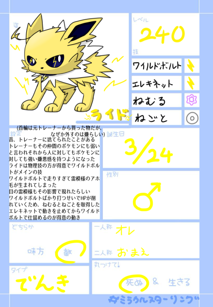 キャラ募集参加失礼しますっ⚡️
