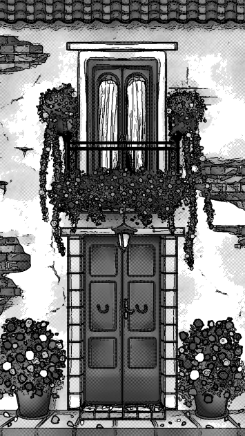 Old house and flowers2