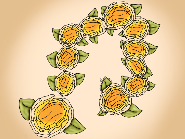 Music Note Shaped Wreath Of Roses