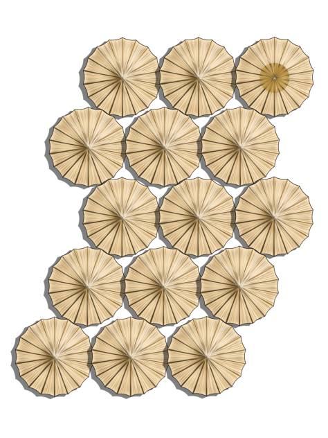 Material - Umbrella bamboo decoration  2