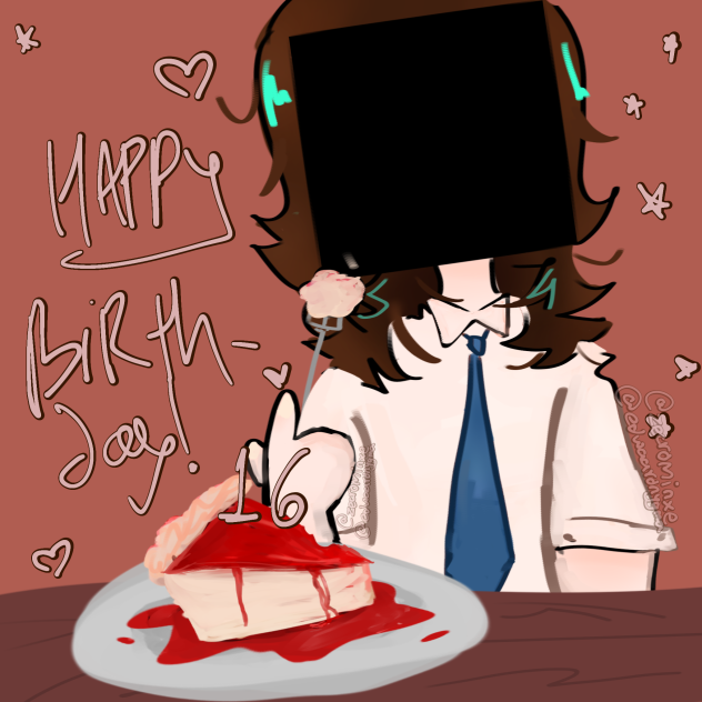 old birthday art