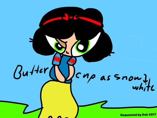 Buttercup as snow white