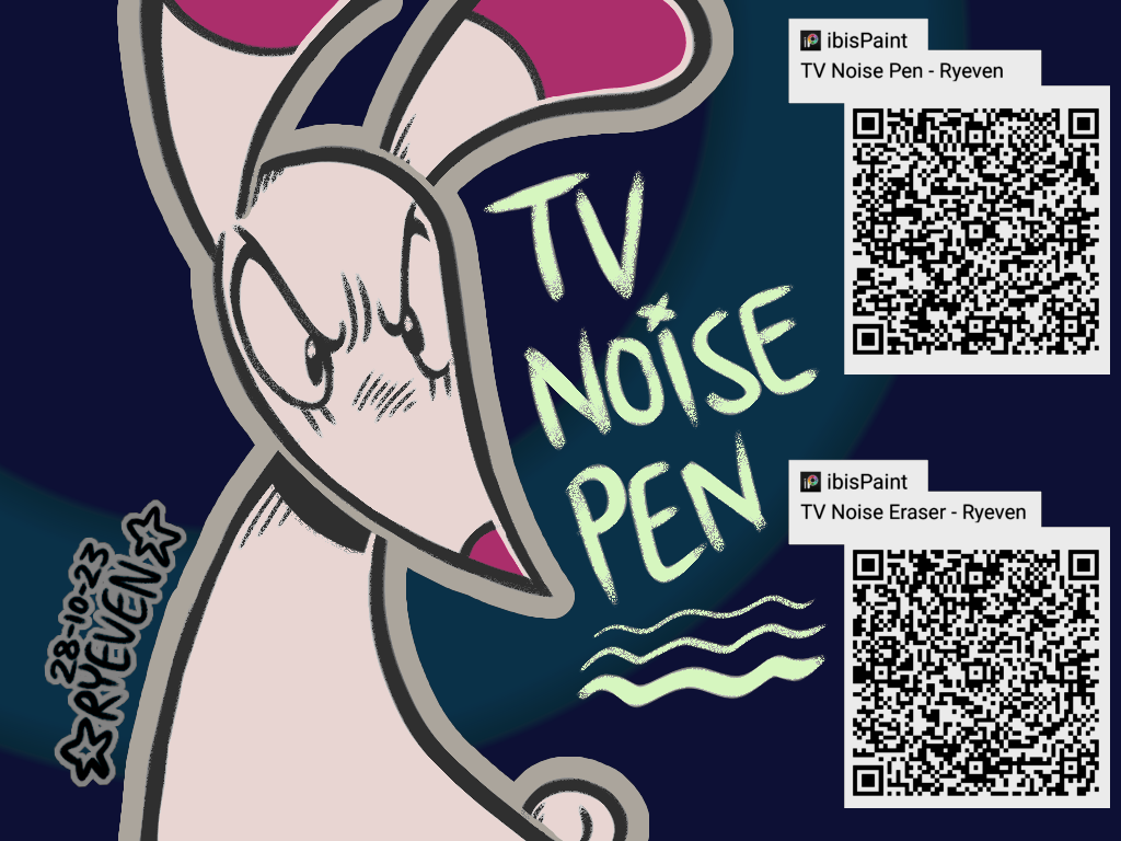 TV Noise Pen + Eraser ibisPaint