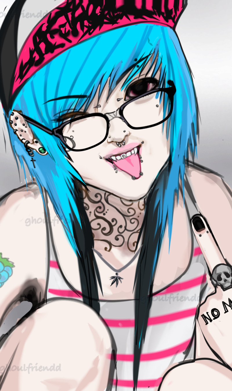 Blue Raspberry Humanized Blue raspberry person - ibisPaint