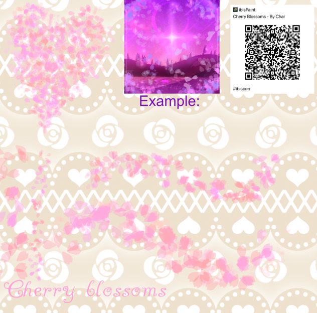 Cherry blossoms brush
