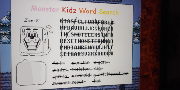 Monster Kidz Word search