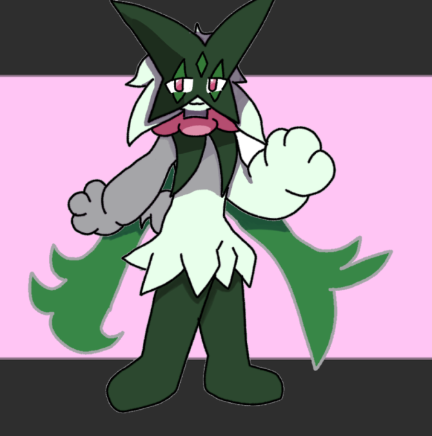 trying to draw meowscarada