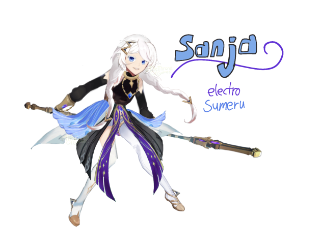 Sanja my first ever genshin oc ✨✨