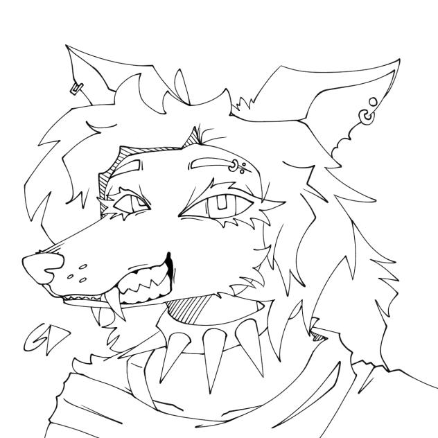 Furry Line Art