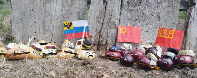 russian civil war portraited with onions