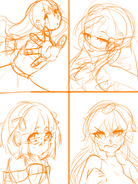 Pose practice sketches - ibisPaint