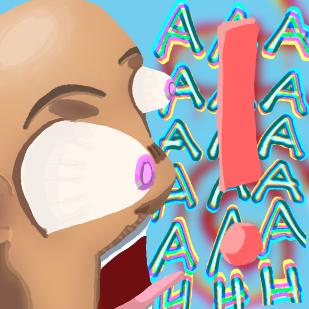 Screaming man