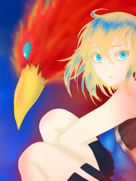 人と火の鳥