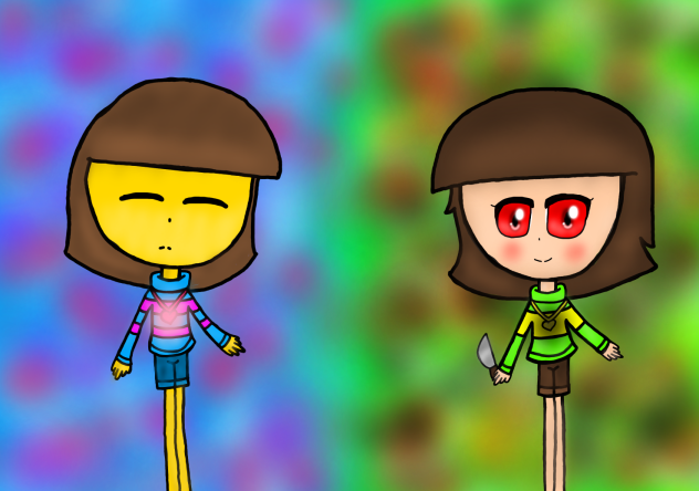 Frisk and Chara from Undertale