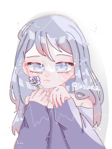 一本の青いスミレ。