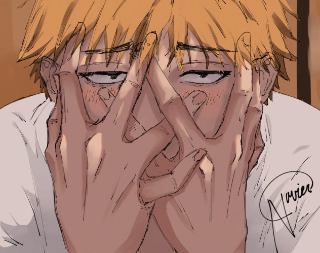 blushing denji😩