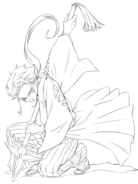 ☆戦火の槍☆(線画)