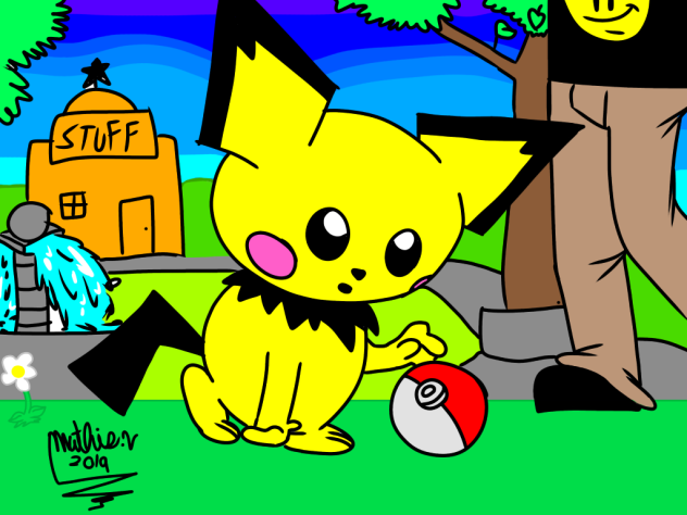 Pichu doing stuff