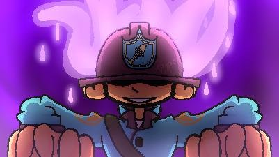 BLU soldier with purple unusual - ibisPaint