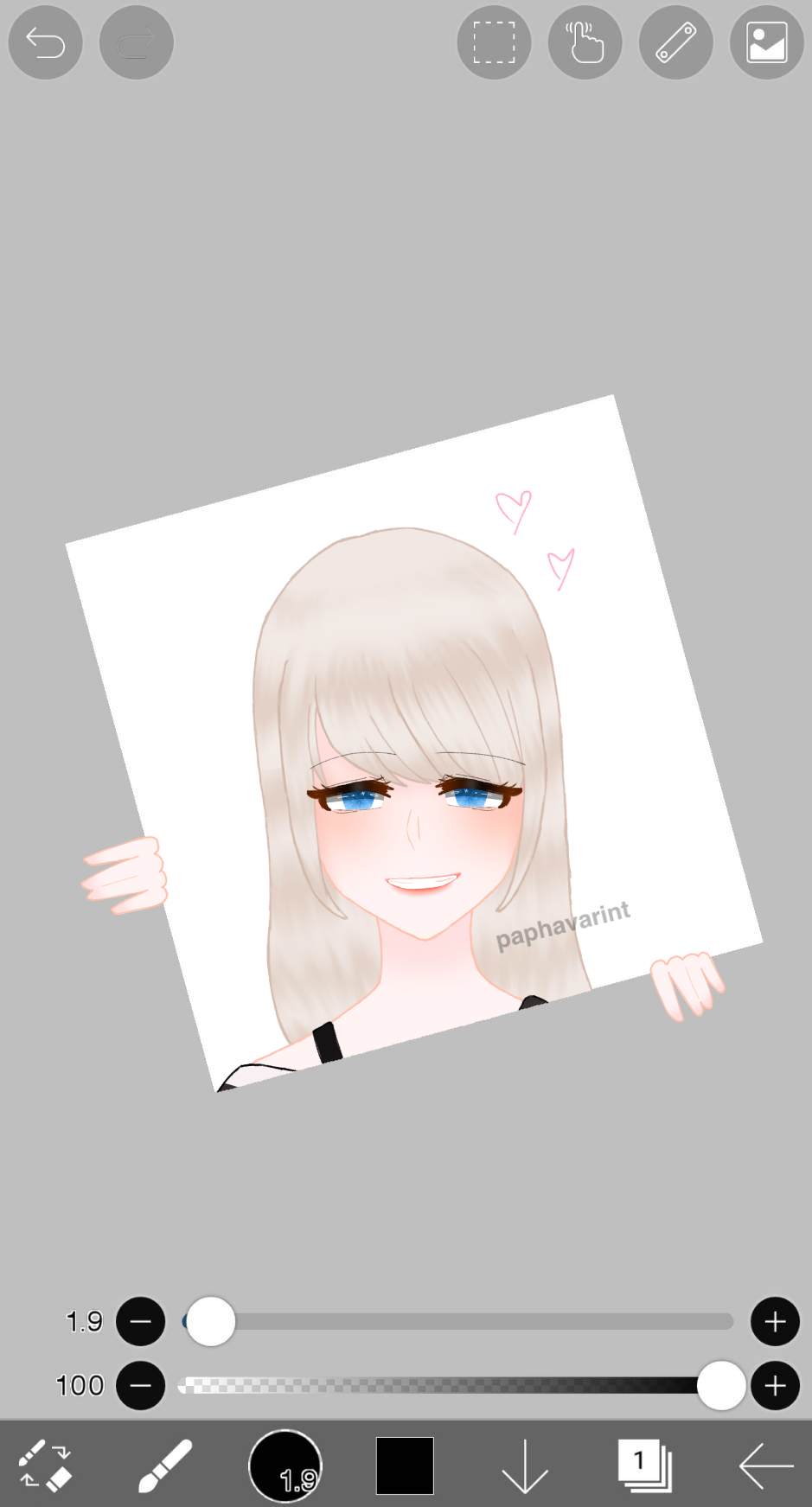 through the frame ibisPaint