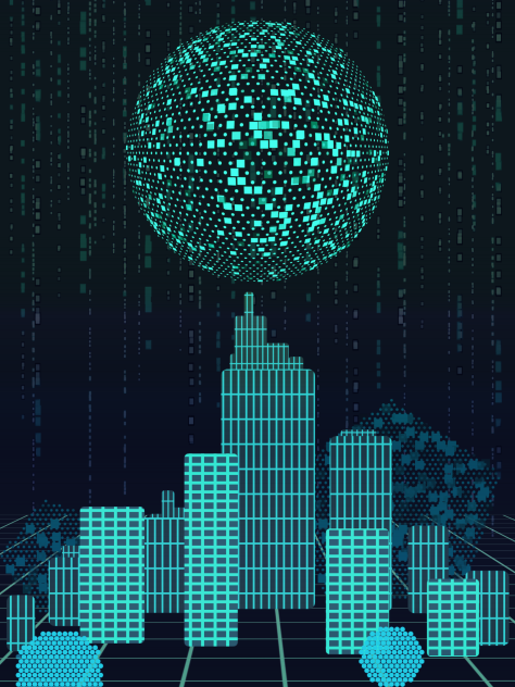 IBM2013 cyber space city hologram
