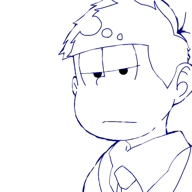 おそ松さん・塗り絵・(松野一松！)Ver.2