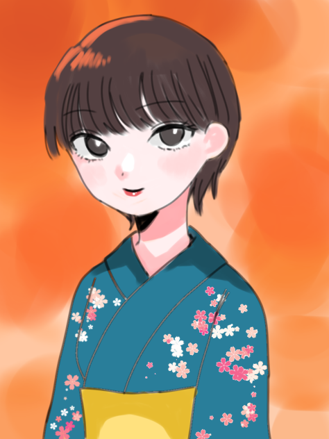 着物の似合うボーイッシュな女の子
