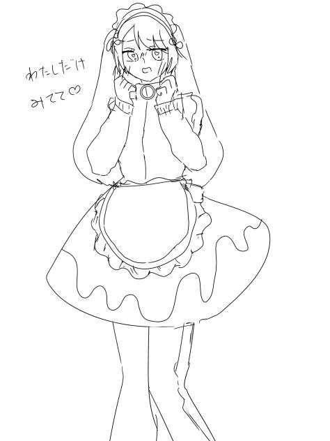 没線画ー