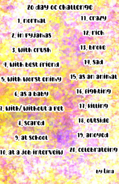 20 day oc challange
