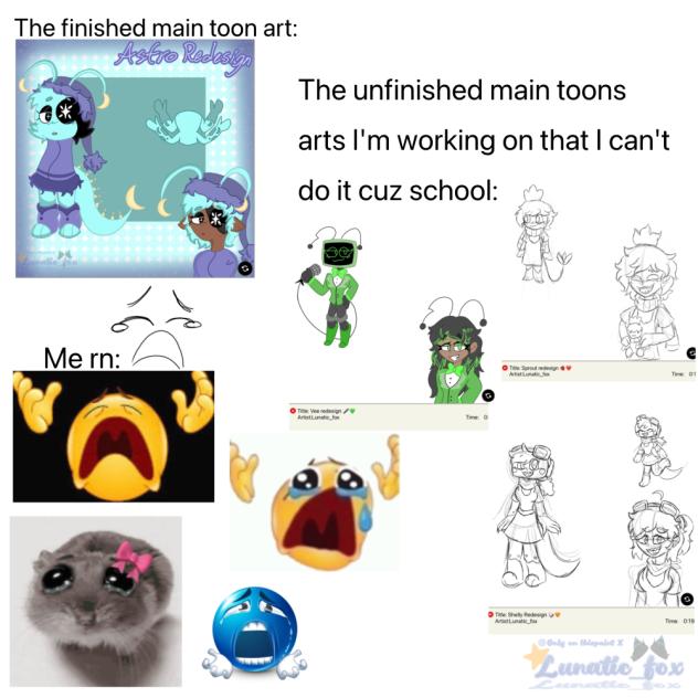 LET ME FINISH MY ART PLS 😭😭