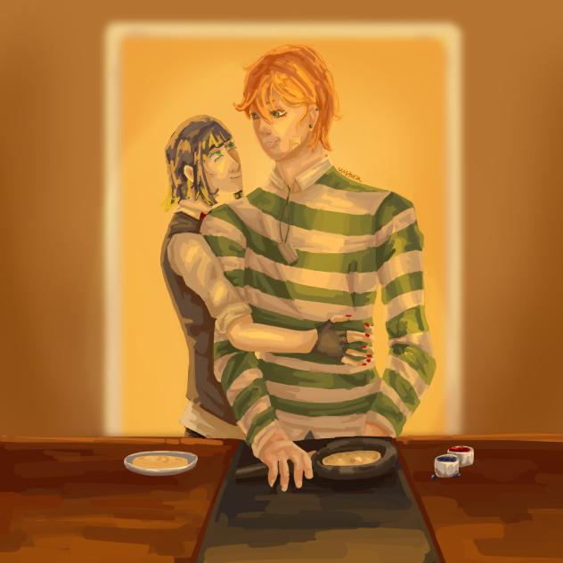 Happiness hit her like a train ona track