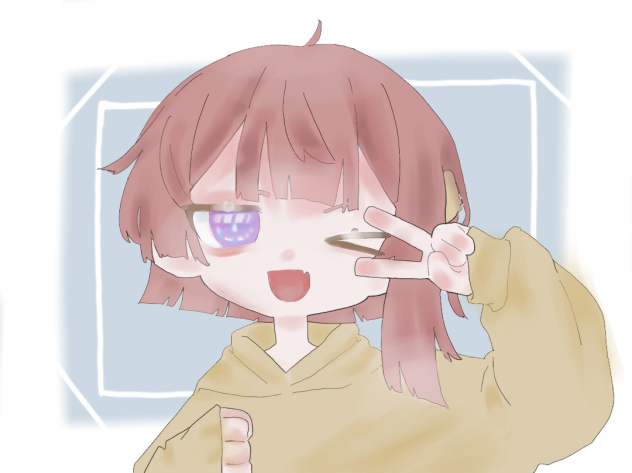 どら焼きの神さんの線画塗りました！