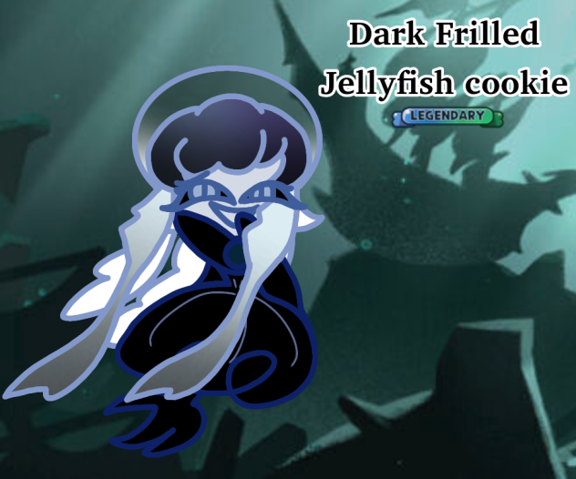 Dark Frilled Jellyfish cookie