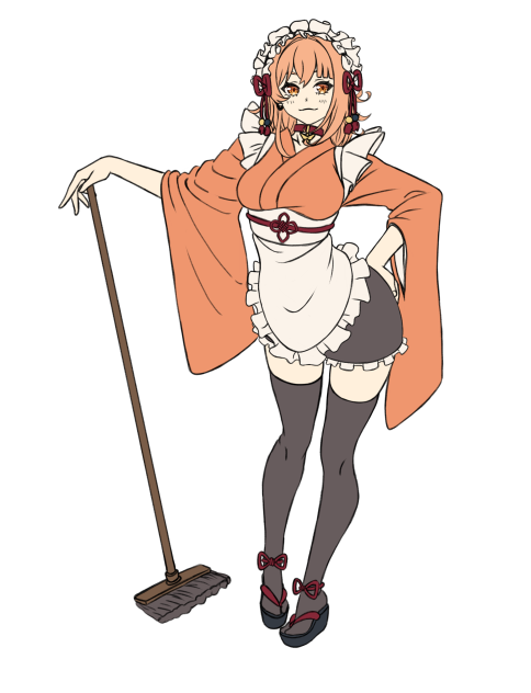 genshin impact (yoimiya) maid