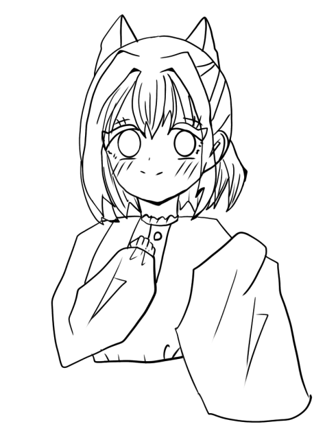 ニャー！　　　線画