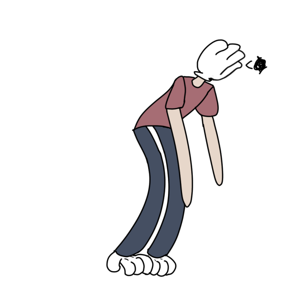 Handy as a cartoon character