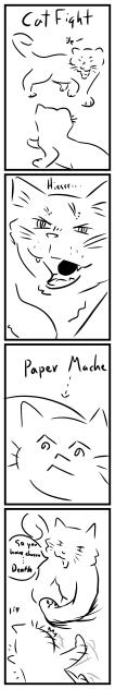 4コマ　Cat Fight