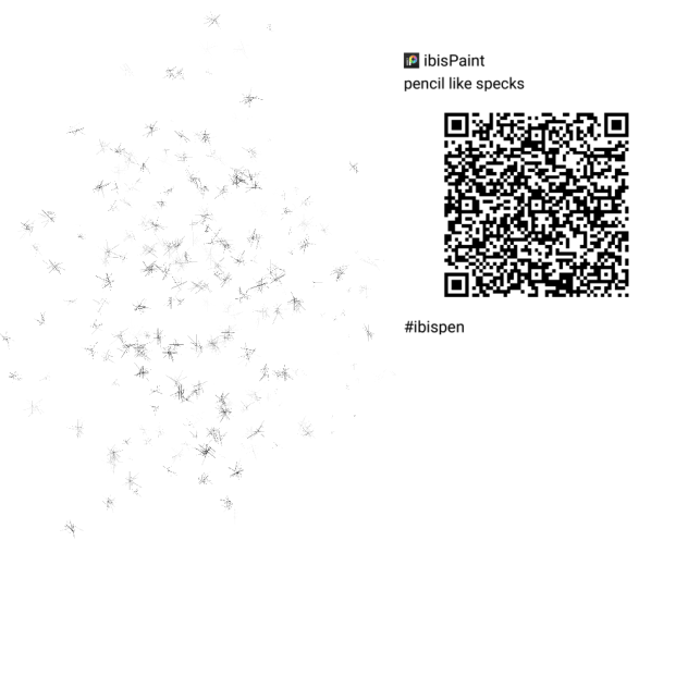 pencil like specks costum brush QR code