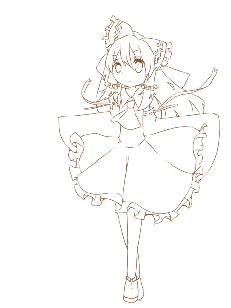 霊夢の塗り絵
