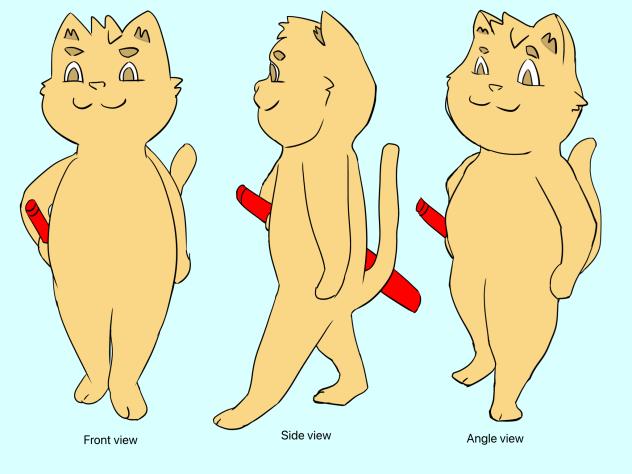 Loomis method Cat Samurai