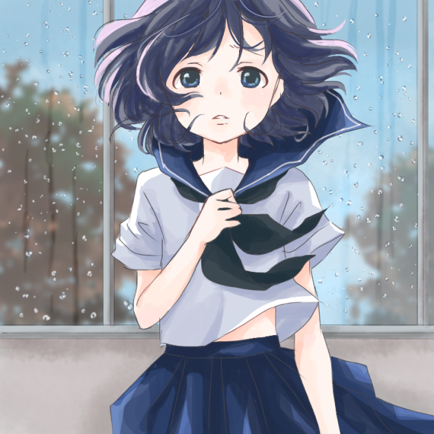 雨降り(教室で)