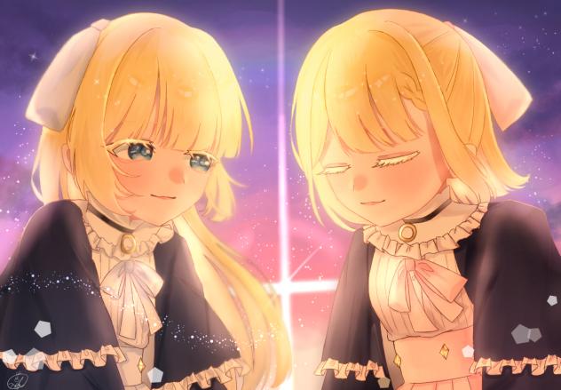 手描きイラスト オリジナル【ふたごのくま】 ぼくたちふたごっち」 . . . . . . #うみ#そら#ふたご