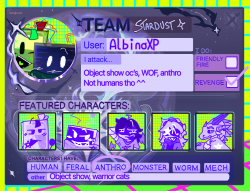 MY ARTFIGHT TEMPLATE