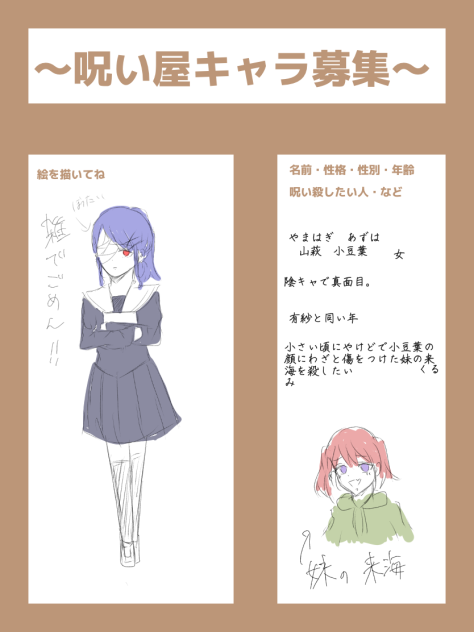 キャラ募集参加したぁ！