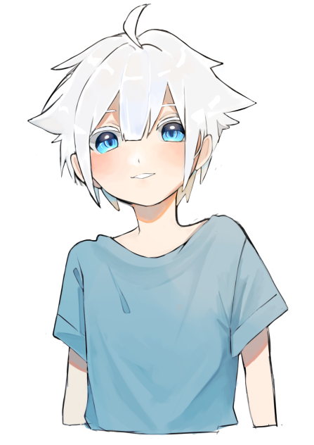 青目白髪ショタ1