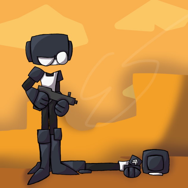 Redraw of a scene from Tankmen