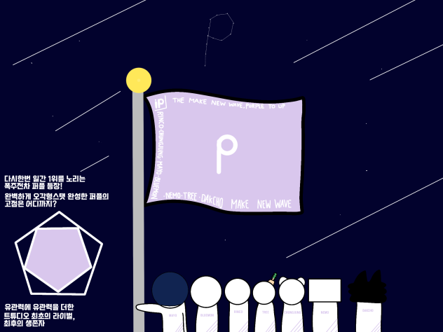 일간 3•4위 기념 일러스트 [ 퍼플 ]