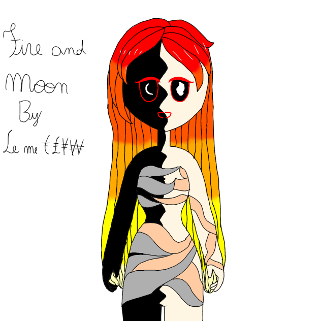 fire and moon