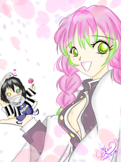 鬼滅の刃　甘露寺蜜璃　伊黒小芭内